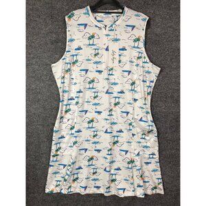 NWT $85 Lady Hagen Golf Dress Womens Sz XXL‎ Island Print Pocket Sleeveless